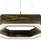 Meyda Lighting Jefferson 31" LED Antique Copper Pendant Light With White Statuario Idalight Shade Glass
