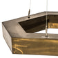 Meyda Lighting Jefferson 31" LED Antique Copper Pendant Light With White Statuario Idalight Shade Glass