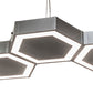 Meyda Lighting Jefferson 88" LED Nickel Island Pendant Light With White Statuario Idalight Shade