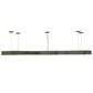Meyda Lighting Jefferson 88" LED Nickel Island Pendant Light With White Statuario Idalight Shade