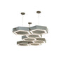 Meyda Lighting Jefferson 88" LED Nickel Island Pendant Light With White Statuario Idalight Shade