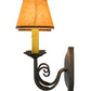 Meyda Lighting Jenna 12" 2-Light French Bronze Wall Sconce With Brown Parchment Shade