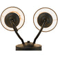 Meyda Lighting Jenna 12" 2-Light French Bronze Wall Sconce With Brown Parchment Shade
