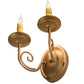 Meyda Lighting Jenna 12" 2-Light Gold Metallic Wall Sconce With Ivory Faux Candlelight