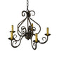 Meyda Lighting Jenna 22" 5-Light French Bronzed Chandelier With Beige Aged Celadon Textrene Shade