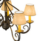 Meyda Lighting Jenna 22" 5-Light French Bronzed Chandelier With Beige Aged Celadon Textrene Shade