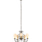 Meyda Lighting Jenna 25" 5-Light Golden Bronze Chandelier With Beige Aged Celadon Parchment Shade