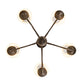 Meyda Lighting Jenna 25" 5-Light Golden Bronze Chandelier With Beige Aged Celadon Parchment Shade