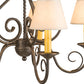 Meyda Lighting Jenna 25" 5-Light Golden Bronze Chandelier With Beige Aged Celadon Parchment Shade