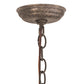 Meyda Lighting Jenna 25" 5-Light Golden Bronze Chandelier With Beige Aged Celadon Parchment Shade