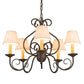 Meyda Lighting Jenna 25" 5-Light Golden Bronze Chandelier With Beige Aged Celadon Parchment Shade