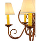 Meyda Lighting Jenna 26" 5-Light Autumn Leaf Chandelier With White Natural Textrene Shade