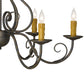 Meyda Lighting Jenna 36" 6-Light French Bronze Chandelier With Amber Faux Candlelight