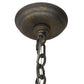 Meyda Lighting Jenna 36" 6-Light French Bronze Chandelier With Amber Faux Candlelight