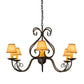 Meyda Lighting Jenna 36" 6-Light French Bronze Chandelier With Brown Parchment Shade