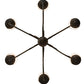 Meyda Lighting Jenna 36" 6-Light French Bronze Chandelier With Brown Parchment Shade
