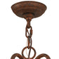 Meyda Lighting Jenna 36" 6-Light Rusty Nail Chandelier With Beige Natural Textrene Shade
