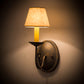 Meyda Lighting Jenna 5" French Bronze Wall Sconce With Aged Celadon Parchment Shade