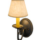 Meyda Lighting Jenna 5" French Bronze Wall Sconce With Aged Celadon Parchment Shade
