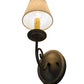 Meyda Lighting Jenna 5" French Bronze Wall Sconce With Aged Celadon Parchment Shade