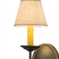 Meyda Lighting Jenna 5" French Bronze Wall Sconce With Aged Celadon Parchment Shade
