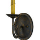 Meyda Lighting Jenna 5" French Bronze Wall Sconce With Aged Celadon Parchment Shade