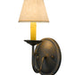 Meyda Lighting Jenna 5" French Bronze Wall Sconce With Aged Celadon Parchment Shade