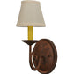Meyda Lighting Jenna 5" Rusty Nail Wall Sconce With Beige Natural Textrene Shade