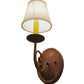 Meyda Lighting Jenna 5" Rusty Nail Wall Sconce With Beige Natural Textrene Shade