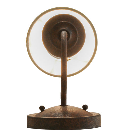 Meyda Lighting Jenna 5" Rusty Nail Wall Sconce With Beige Natural Textrene Shade