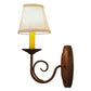Meyda Lighting Jenna 5" Rusty Nail Wall Sconce With Beige Natural Textrene Shade