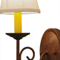 Meyda Lighting Jenna 5" Rusty Nail Wall Sconce With Beige Natural Textrene Shade