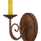 Meyda Lighting Jenna 5" Rusty Nail Wall Sconce With Beige Natural Textrene Shade