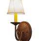 Meyda Lighting Jenna 5" Rusty Nail Wall Sconce With Beige Natural Textrene Shade