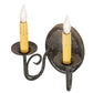 Meyda Lighting Jenna 9" 2-Light Smoke Wall Sconce With Ivory Faux Candlelight