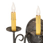 Meyda Lighting Jenna 9" 2-Light Smoke Wall Sconce With Ivory Faux Candlelight