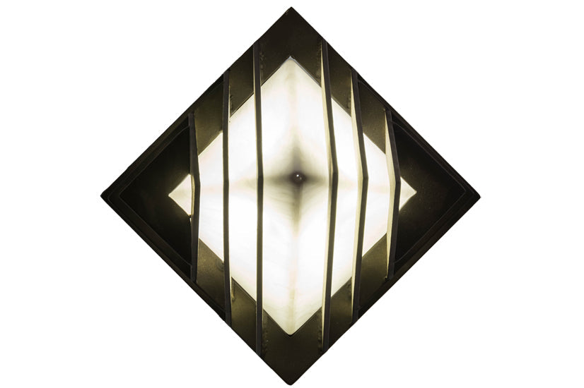 Meyda Lighting Jerabeck 8" LED Oil Rubbed Bronze Pendant Light With Whitestone Idalight Shade Glass