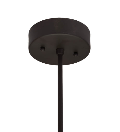 Meyda Lighting Jerabeck 8" LED Oil Rubbed Bronze Pendant Light With Whitestone Idalight Shade Glass