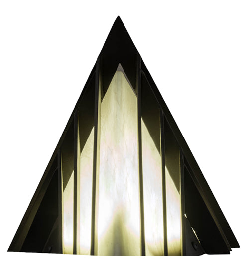 Meyda Lighting Jerabeck 8" Oil Rubbed Bronze Wall Sconce With Whitestone Idalight Shade Glass