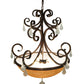 Meyda Lighting Jeri 37" 5-Light Cajun Spice Pendant Light With Beige Tawnyrock Idalight Shade Glass