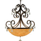 Meyda Lighting Jeri 37" 5-Light Cajun Spice Pendant Light With Beige Tawnyrock Idalight Shade Glass