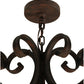 Meyda Lighting Jeri 37" 5-Light Cajun Spice Pendant Light With Beige Tawnyrock Idalight Shade Glass