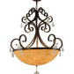 Meyda Lighting Jeri 37" 5-Light Cajun Spice Pendant Light With Beige Tawnyrock Idalight Shade Glass