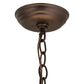 Meyda Lighting Jeweled Basket 32" 6-Light Mahogany Bronze Chandelier With Multi-Colored Shade Glass