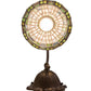 Meyda Lighting Jeweled Basket 7" Mahogany Bronze Wall Sconce With Multi-Colored Shade Glass