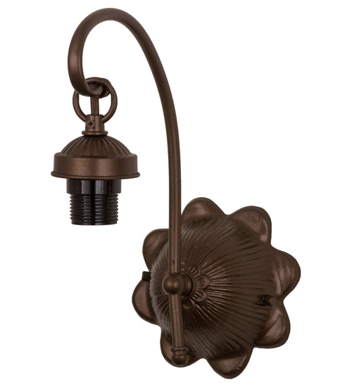 Meyda Lighting Jeweled Basket 7" Mahogany Bronze Wall Sconce With Multi-Colored Shade Glass