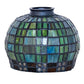 Meyda Lighting Jeweled Basket 7" Multi-Colored Stained Shade Glass