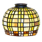 Meyda Lighting Jeweled Basket 7" Multi-Colored Stained Shade Glass