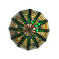 Meyda Lighting Jeweled Beehive 13" Antique Brass Pendant Light With Green Stained Shade Glass