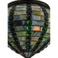 Meyda Lighting Jeweled Beehive 13" Antique Brass Pendant Light With Green Stained Shade Glass